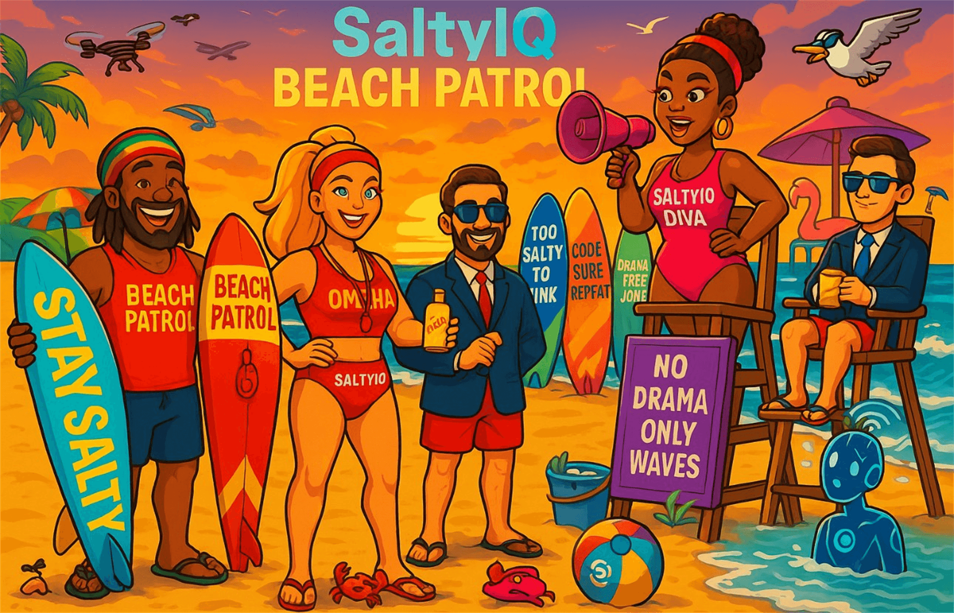 SaltyVerse beach patrol